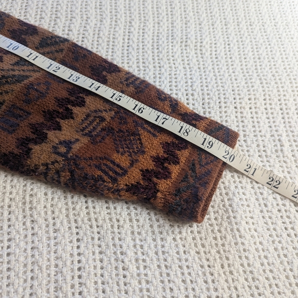 LP SUR 100% Alpaca Peru Geometric Art-to-Wear Cardigan Sweater Medium Button Up - Picture 7 of 8